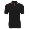 Classic Contrast Polo Black Gold